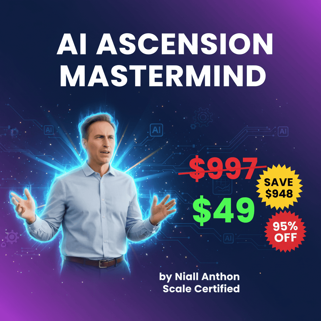 AI Ascension Mastermind - Complete Course at Best Price 2025 by Niall Anthon Scale Certified