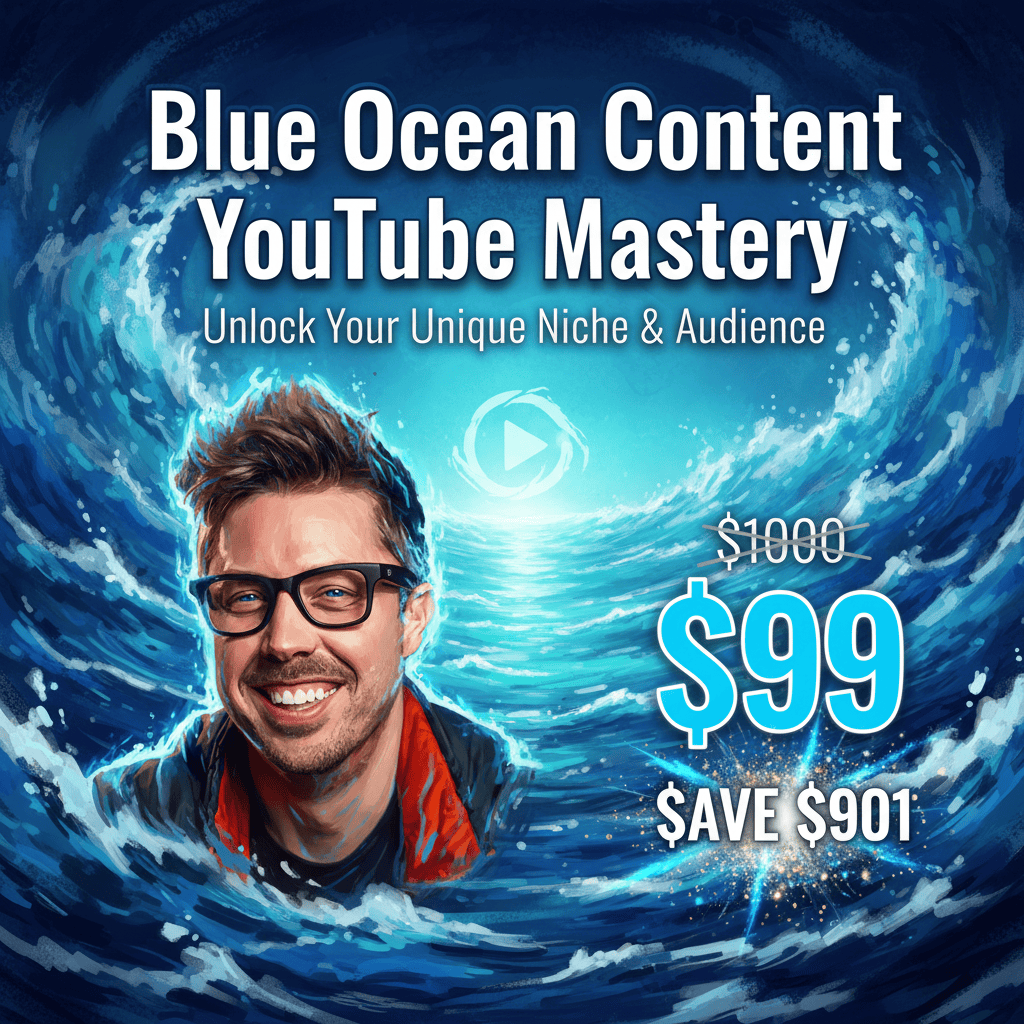 Blue Ocean Content YouTube Mastery - Complete Course at Best Price 2025 by Taylor Welch Concept