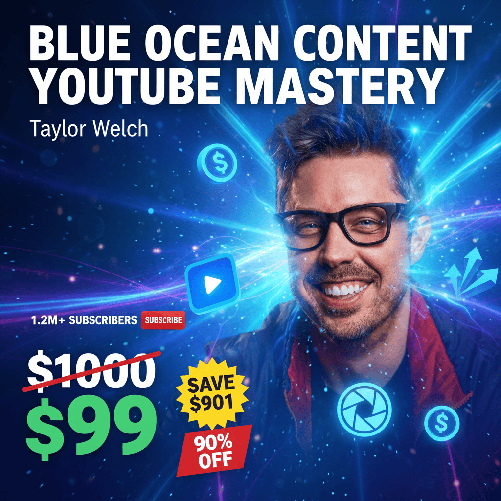 Blue Ocean Content YouTube Mastery - Complete Course at Best Price 2025 by Taylor Welch