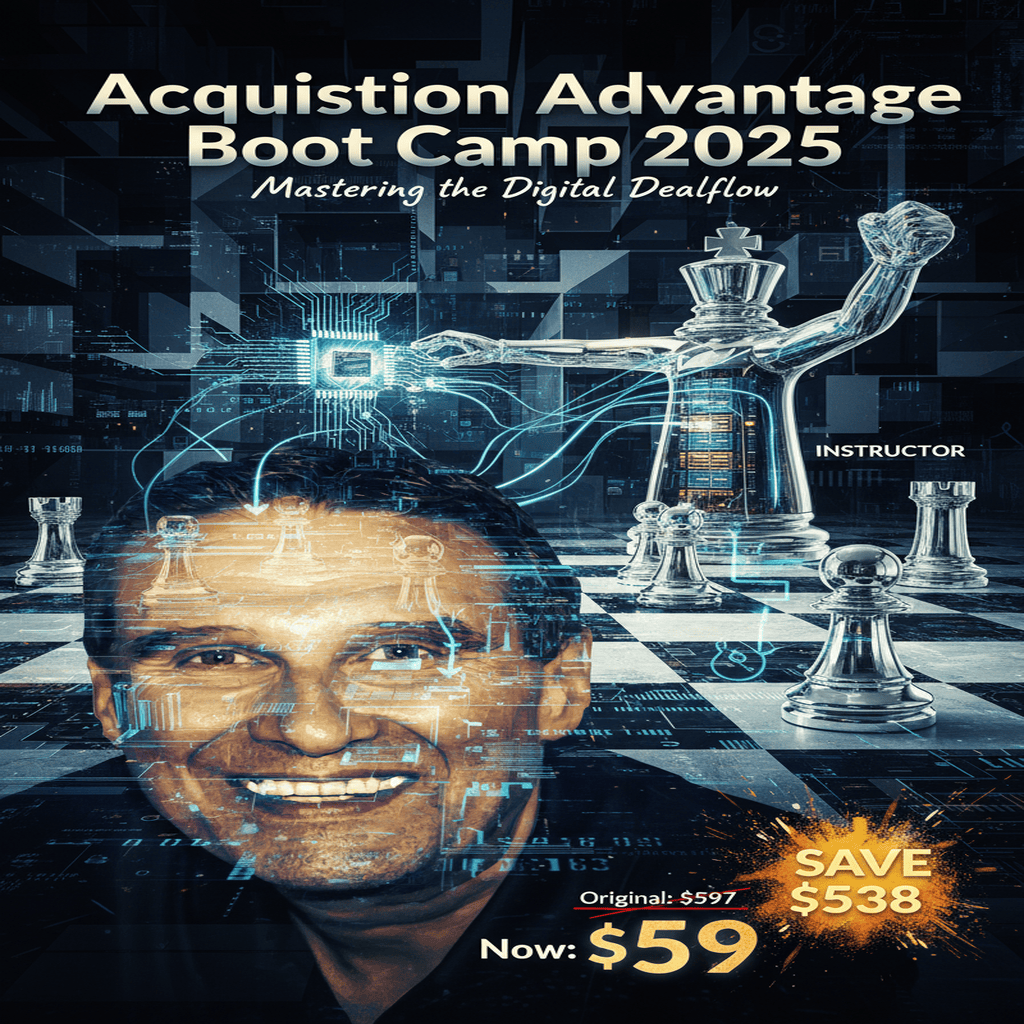 Bruce Whipple's Acquisition Advantage Boot Camp 2025 Edition - Complete Course at Best Price 2025 Concept