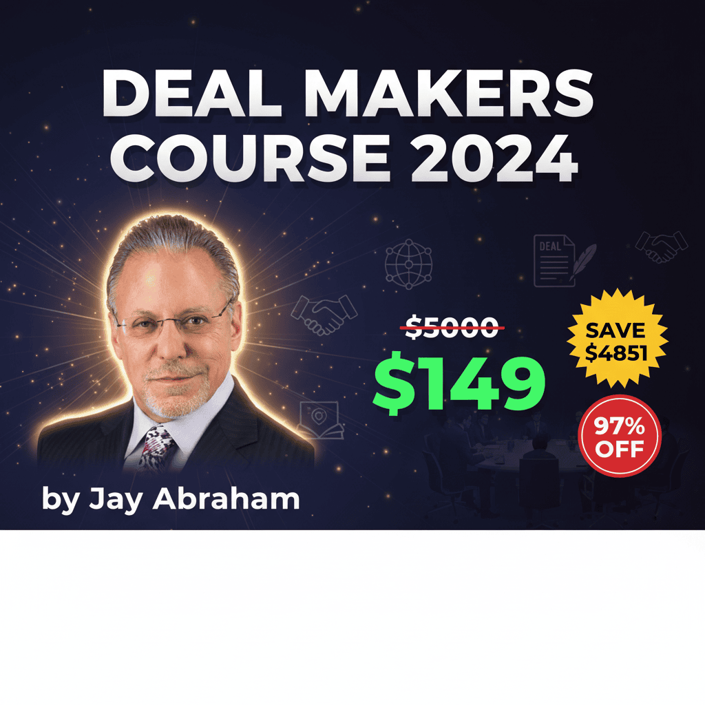 Deal Makers Course 2024 - Complete Course at Best Price 2025 by Jay Abraham