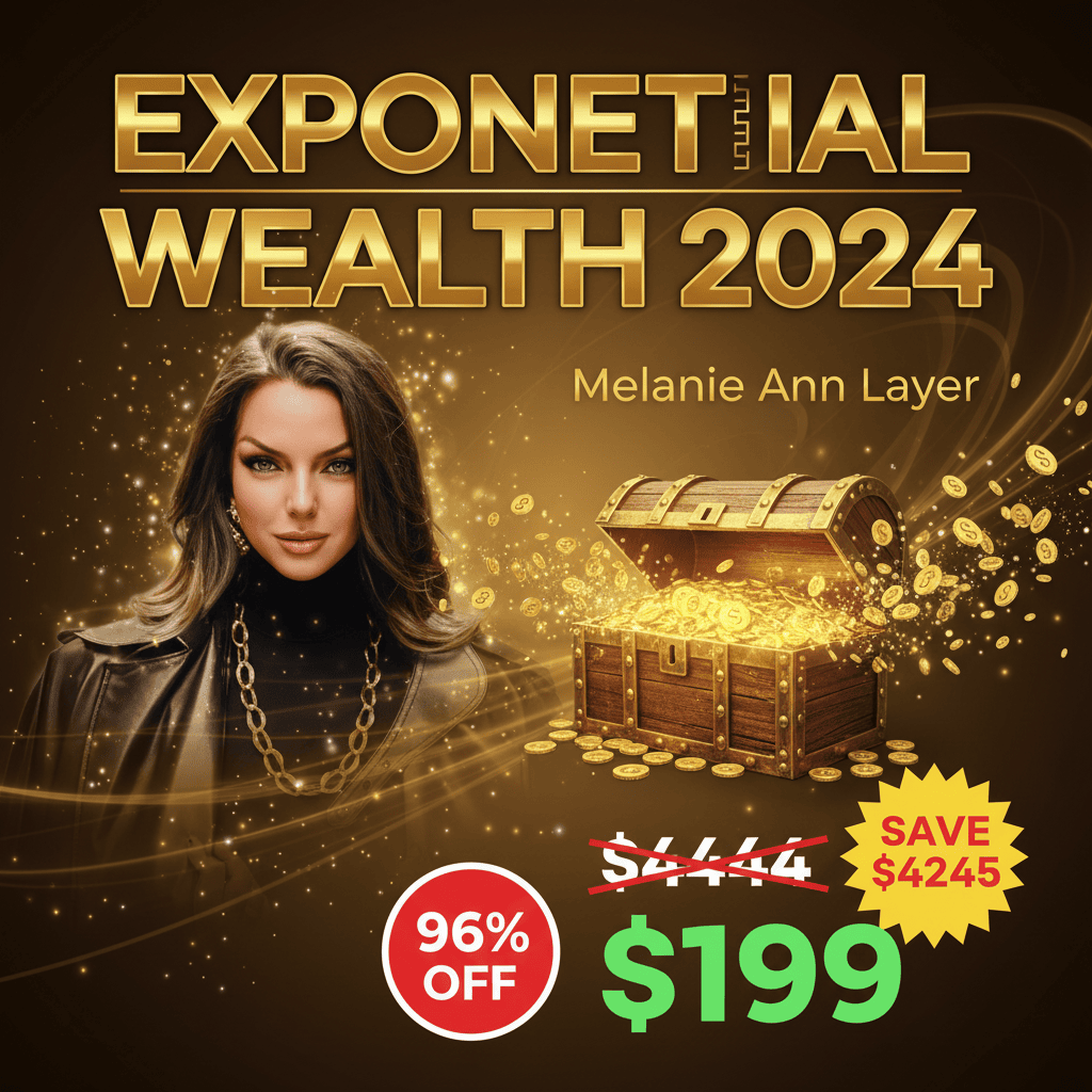 Exponential Wealth 2024 - Complete Course at Best Price 2025 by Melanie Ann Layer