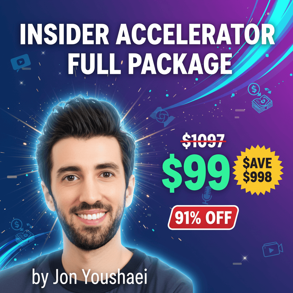 Insider Accelerator Full Package - Complete Course at Best Price 2025 by Jon Youshaei