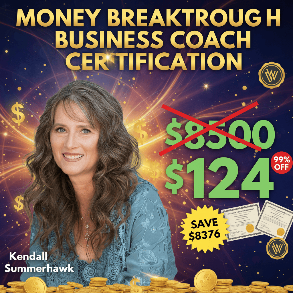 Money Breakthrough Business Coach Certification - Complete Course at Best Price 2025 by Kendall Summerhawk