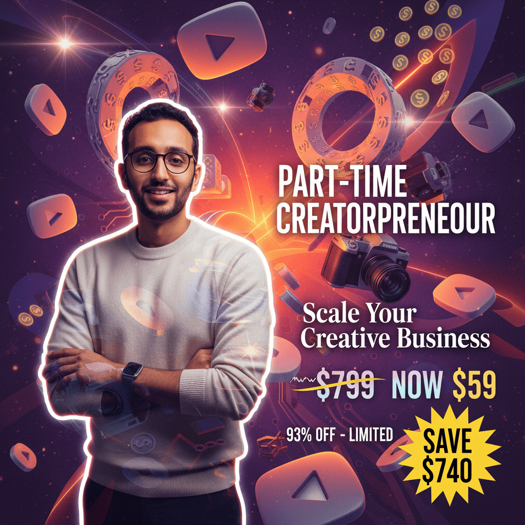 Part-Time Creatorpreneur - Complete Course at Best Price 2025 by Ali Abdaal Concept