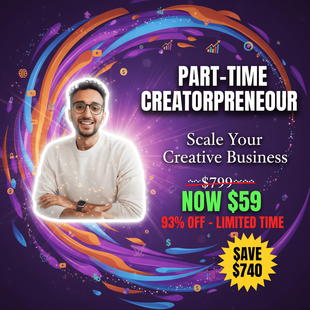 Part-Time Creatorpreneur - Complete Course at Best Price 2025 by Ali Abdaal