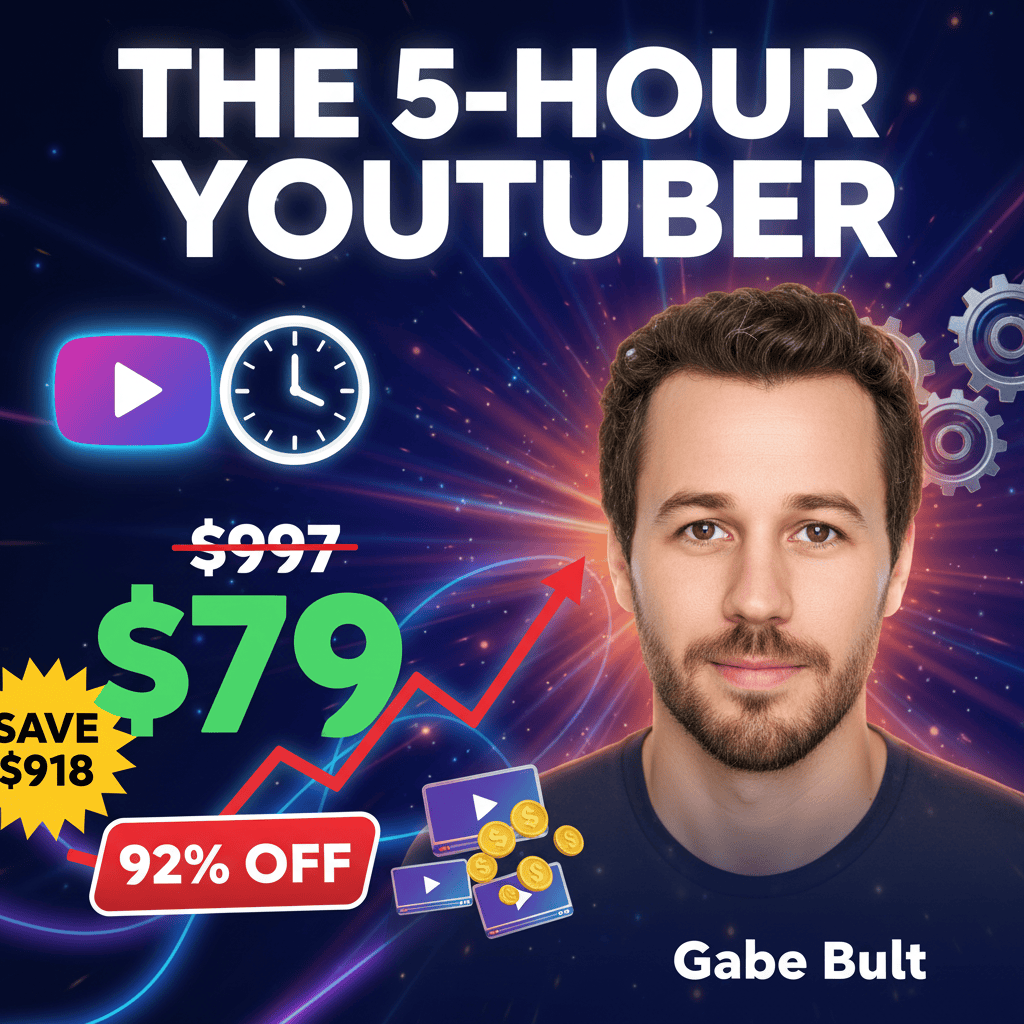 The 5-Hour YouTuber - Complete Course at Best Price 2025 by Gabe Bult