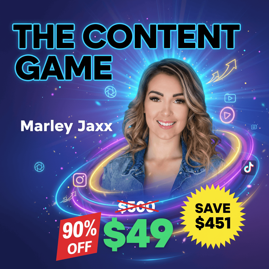 The Content Game - Complete Course at Best Price 2025 by Marley Jaxx