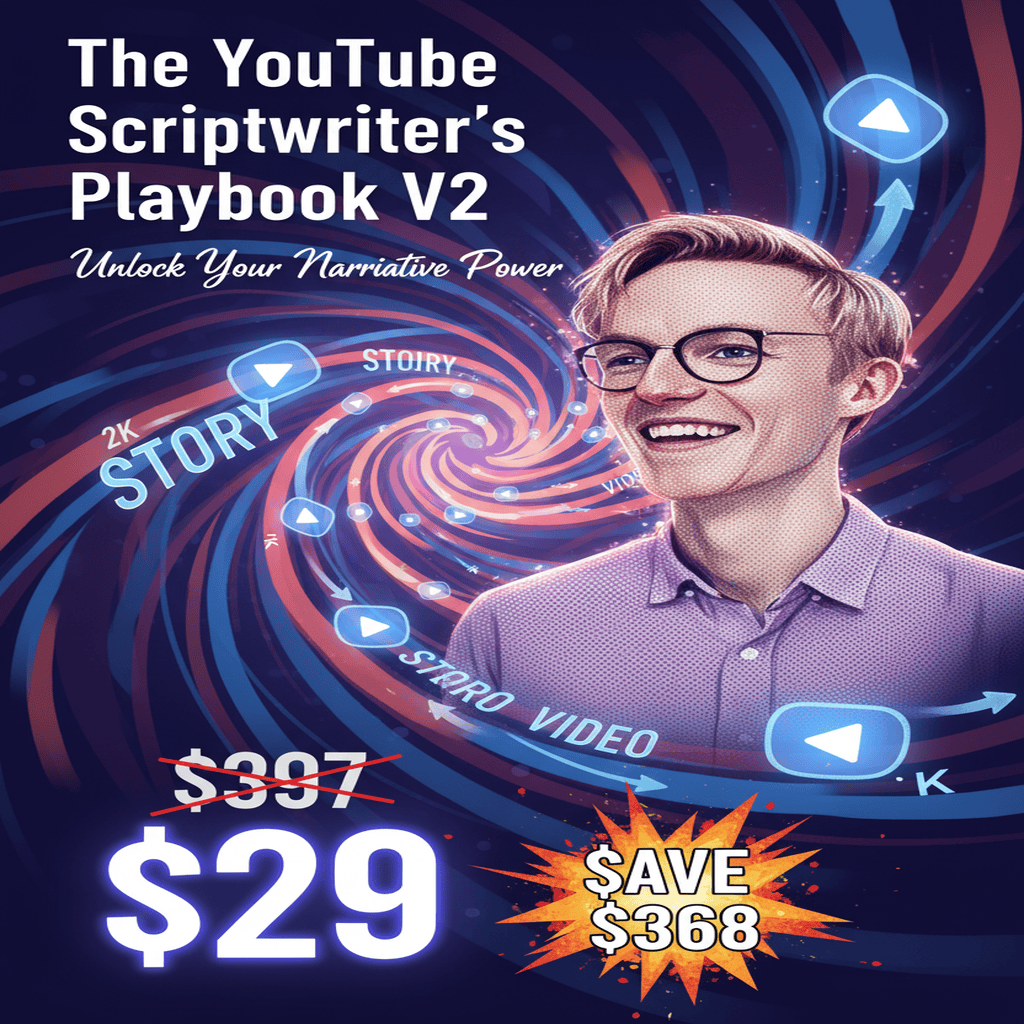 The YouTube Scriptwriter's Playbook V2 by George Blackman: Complete Course at Best Price Concept