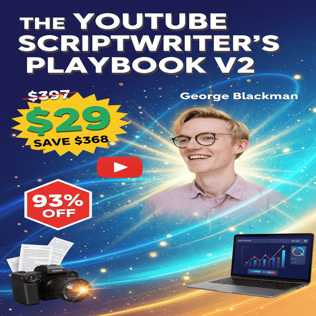 The YouTube Scriptwriter's Playbook V2 by George Blackman: Complete Course at Best Price